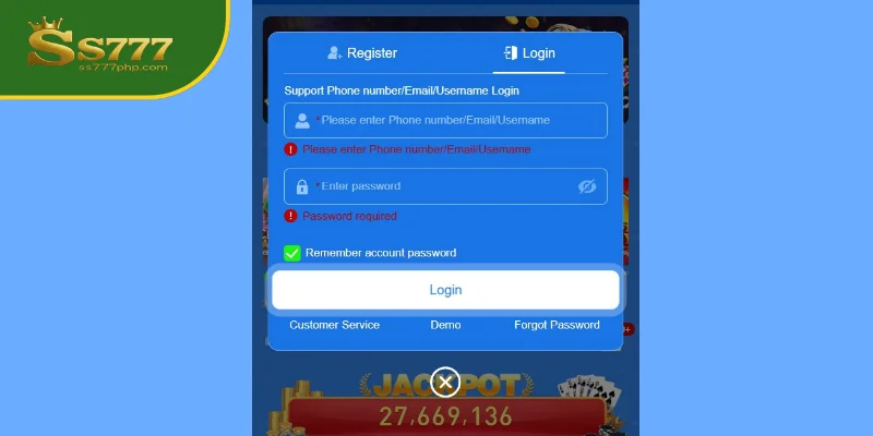 Important notes for secure SS777 login