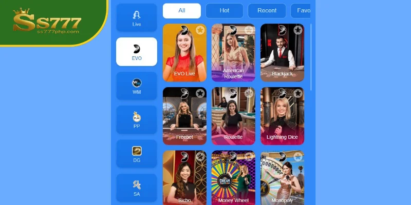 SS777 Live Casino Offers a Diverse Selection of Gaming Options