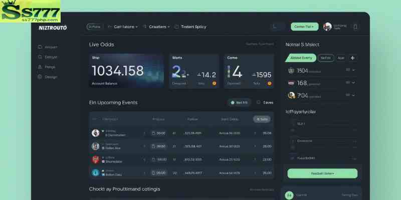 Example of a clean and user-friendly mobile betting dashboard